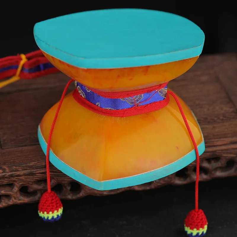 

Nepal Tambourines Tibetan Small Tambourine Portable Handheld Meditation Hand Drums Sound Healing Desktop Decoration Instruments