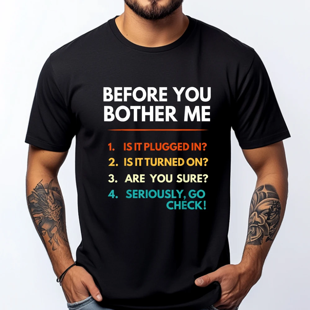 

It Support Checklist Office Computer Helpdesk Tech Guy White T Shirt Men Luxury T-Shirt Big Size Thanksgiving