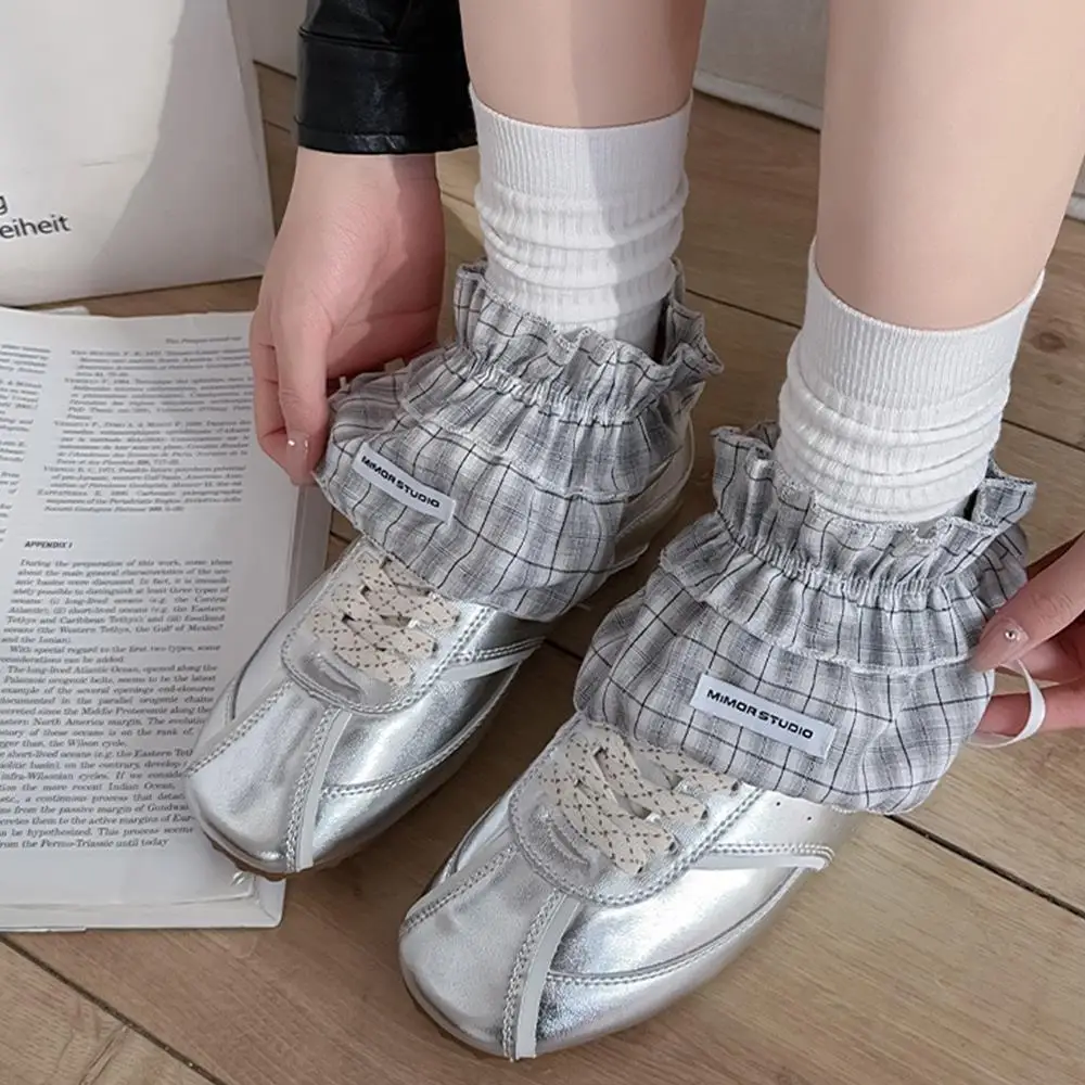 Weiße Spitze Lolita Schuhe Cover Socken Damen Ins Home Warme Schuhe Koreanischer Modestil über Schuhe Socken