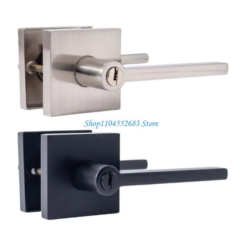 Y6gd maçaneta da porta entrada com fechadura e chave, alavanca segurança, substituição, peça hardware fechadura