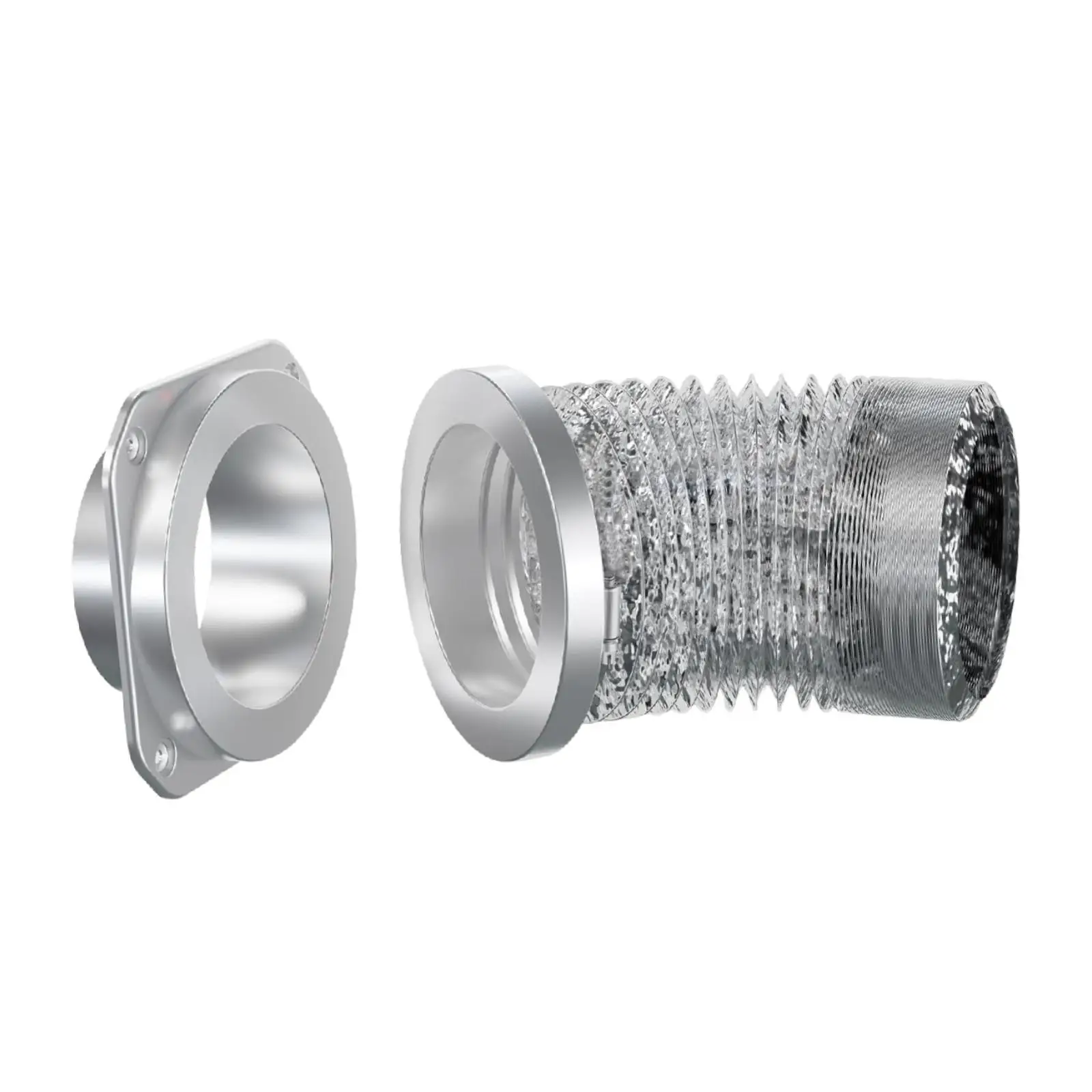 

Dryer Vent Coupling Dryer Vent Connector Kit Easy to Clean Equipment Quick Connector with Hose for Home Living Room