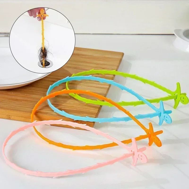 1PC Pipe Dredging Brush Bathroom Hair Sewer Sink Cleaning Brush Drain Cleaner Flexible Cleaner Clog Plug Hole Remover Tool