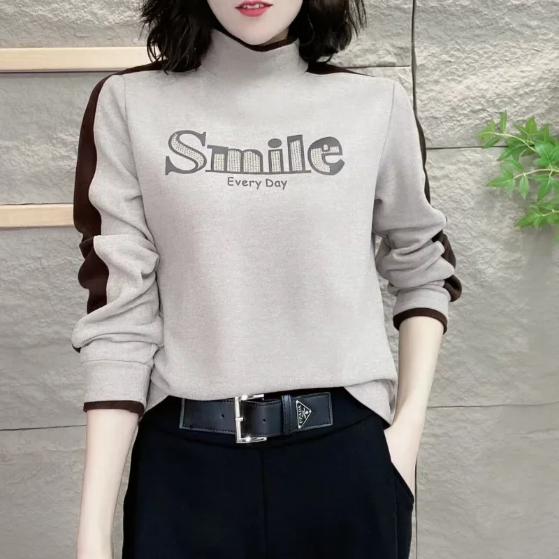 Desgaste casual fora com top de diamante versátil e pilling quente