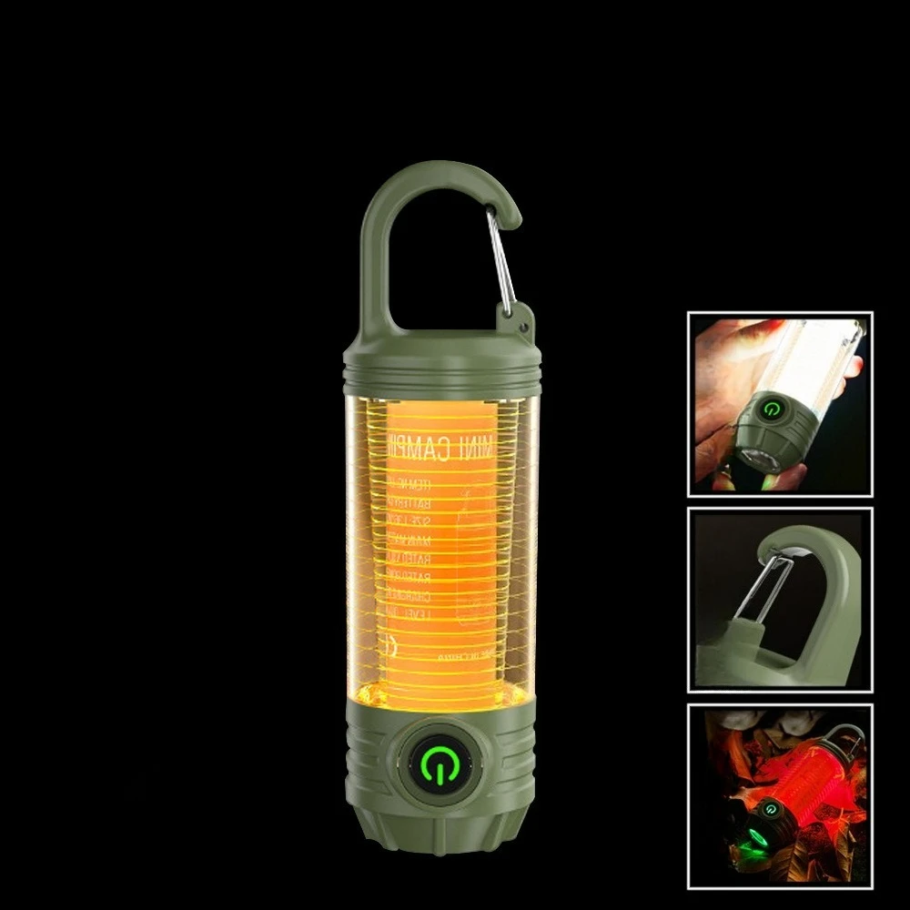 

Multifunctional Portable Camping Light Type-c Charging Outdoor Waterproof Belt Hook Tent Ambient Light Emergency Lighting