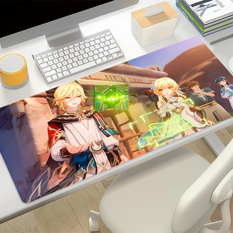 G-genshin Impact Kaveh Gaming Mouse Pad Accessories Office Gamer Keyboard Desk Mat Non-Slip ground mat Large PC carpet Mousepad