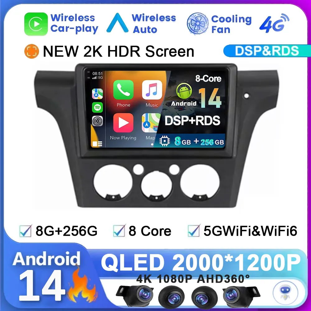 

Android 14 For Mitsubishi Outlander 1 2002-2008 RHD LHD Car Radio Wireless Carplay Stereo Multimedia Video PlayerNavigation GPS