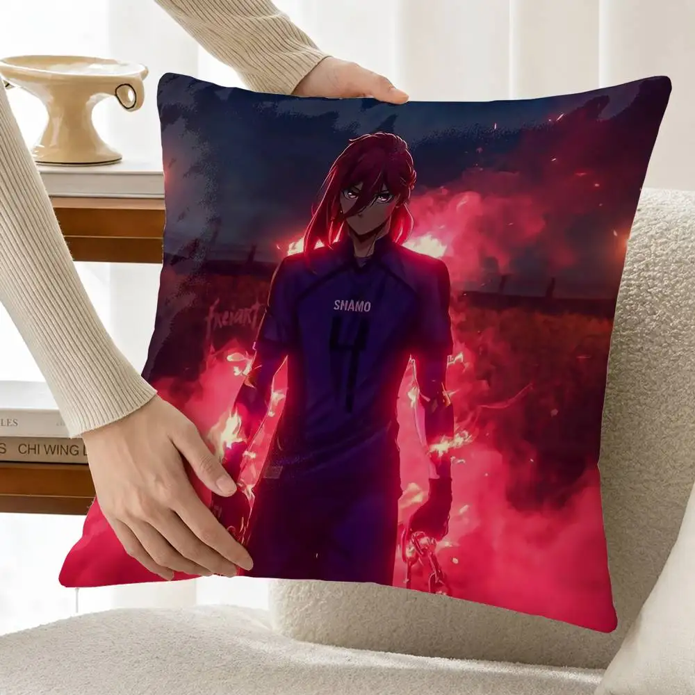 Blue Lock Anime C-Chigiri  Customizable Square Cushion Cover Double Sided Print Pillow Case