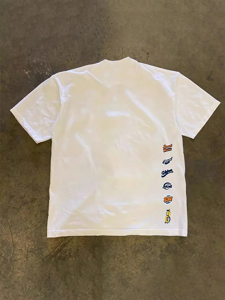 Loose Fit Cotton Short Sleeve T-Shirt Unisex Casual Comfortable Breathable Pure Cotton Double Thread T-Shirt for Summer