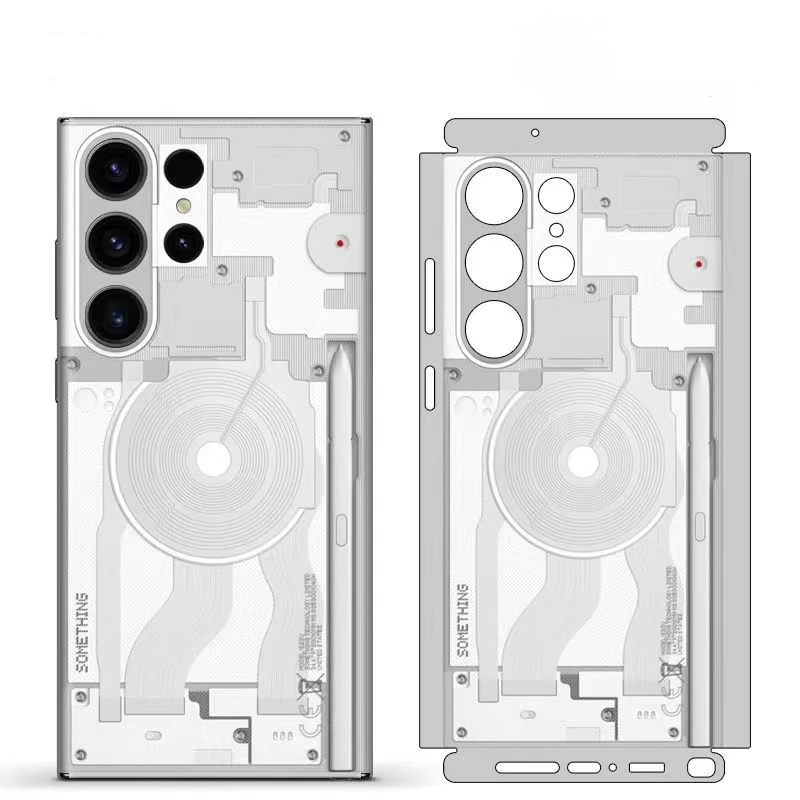 3M Decalcomania colorata per Samsung Galaxy S24 S23 S25Ultra Plus Pellicola proteggi schermo posteriore Cover 3M Wrap Adesivo opaco