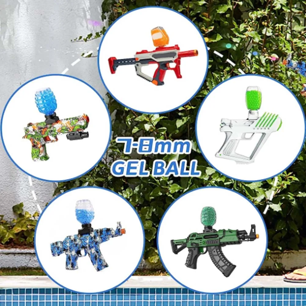 Gel Blaster Gun Munição para Pistola Glock, armas de brinquedo, esferas de água, AK47, gelblast, M416, 50000, 7-8mm