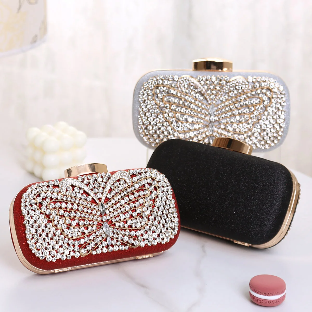 

High-End New Dinner Bag, Niche Design, High-End Messenger Evening Bag, Diamond Clutch, Shoulder Women'S Bag, Wedding Handbag.