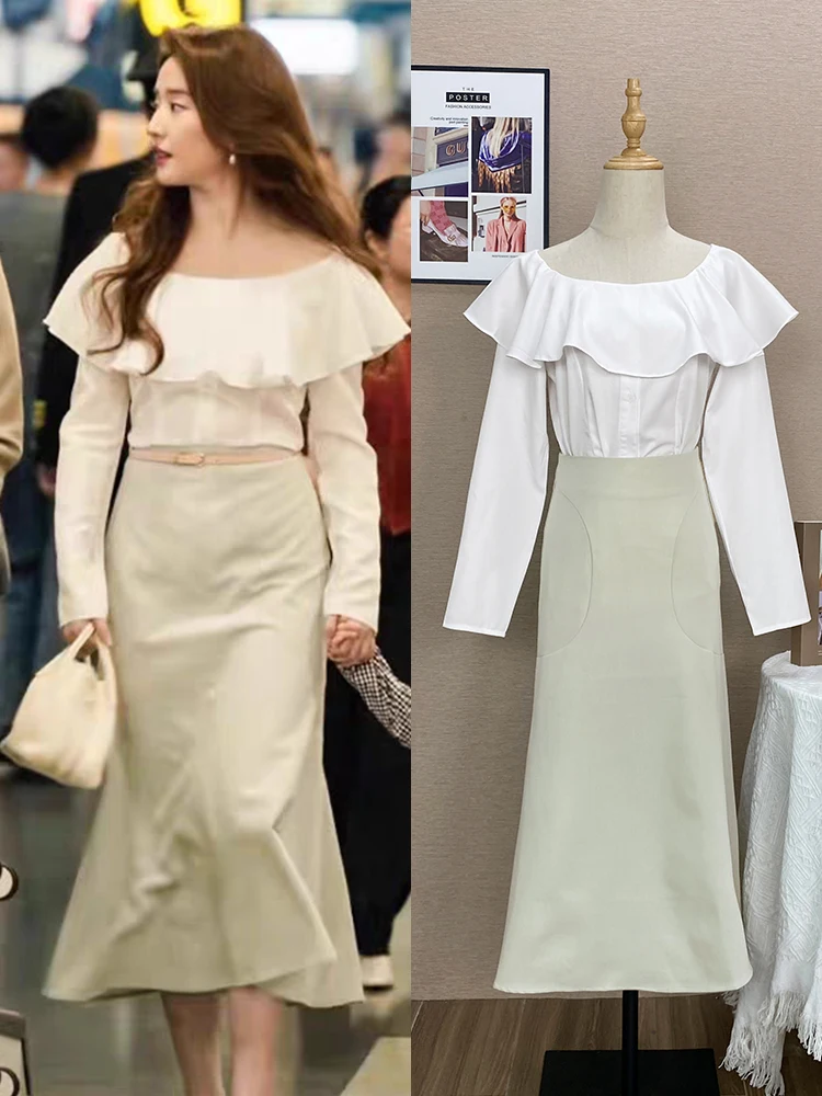 

Женский летний комплект из двух предметов Rose S с длинной юбкой све irt и f с кружевным подолом, модный костюм-двойка с фианитом