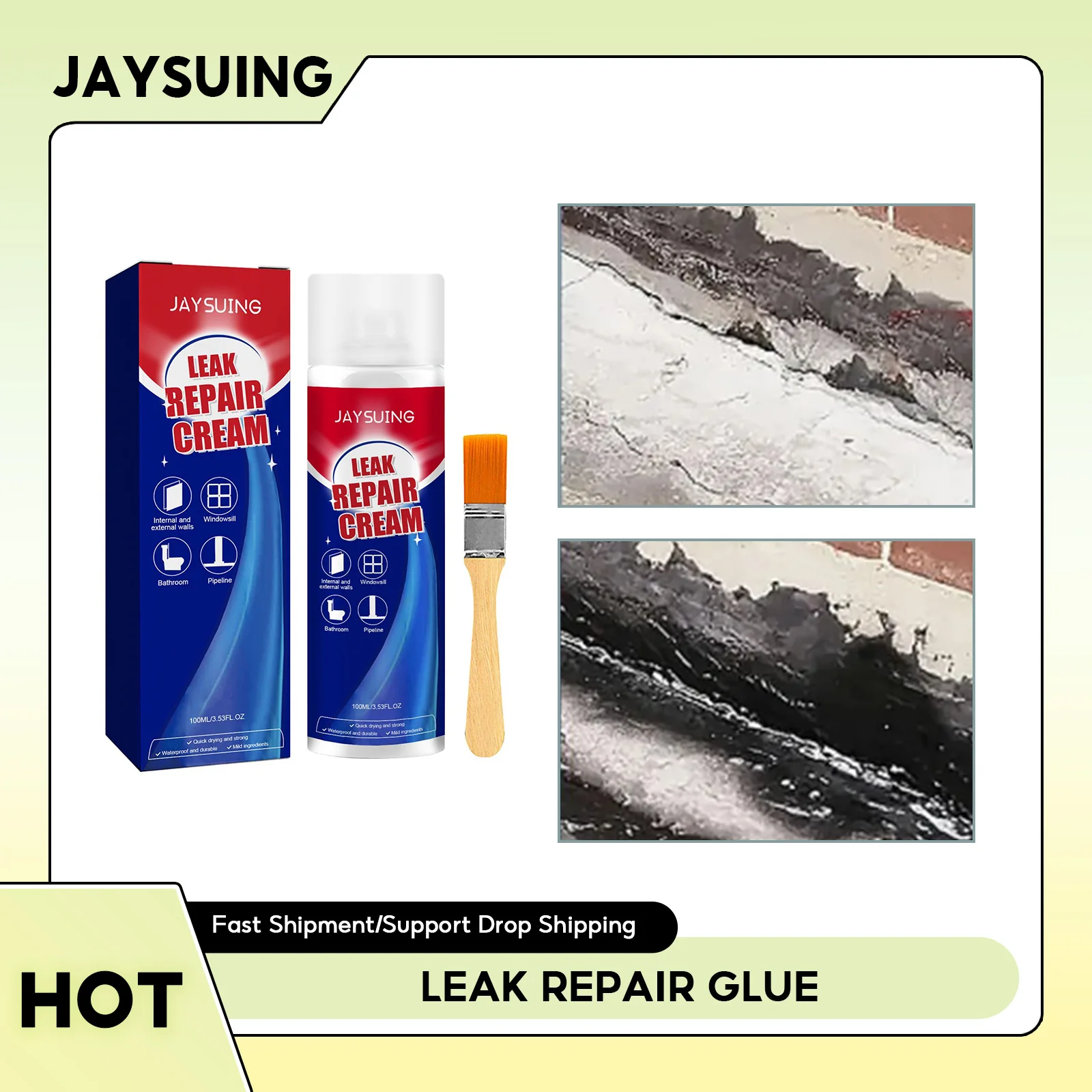 Leak Repair Glue Waterproof Coating Sealant Agent Moisture-Proof Leak Material Repairing Broken Adhesive Toilet Anti-Leak Glue