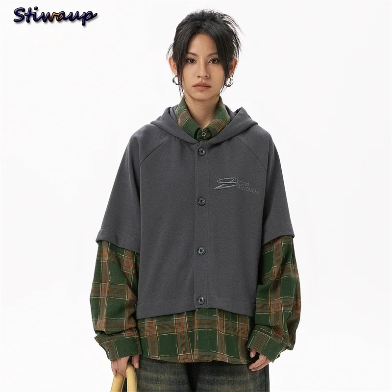 Women\'s Oversized Hoodie Fall Clothes 2024 Women Designer Hoodies Oversize Patchwork Fashion New Hooded Sweatshirt Black Woman