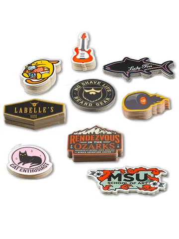 100pcs Custom Stickers PVC Waterproof Die Cut Vinyl Logo Design Brand Laptop Cute Personalized Sticker Glossy Film for Business