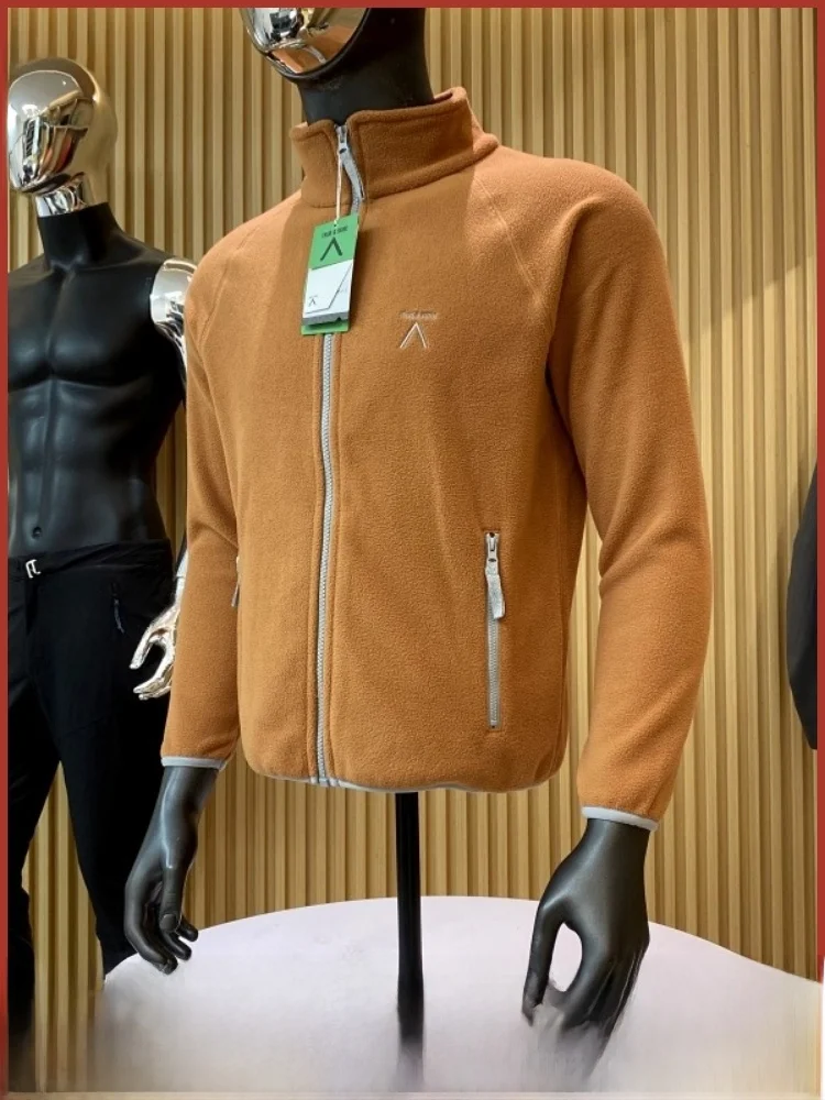 

Thiened Outdoor Fce Jaet for Men And Women Couple Sle Autumn Winter Warm Cardigan Casual Loose Fit Zipper Decoration