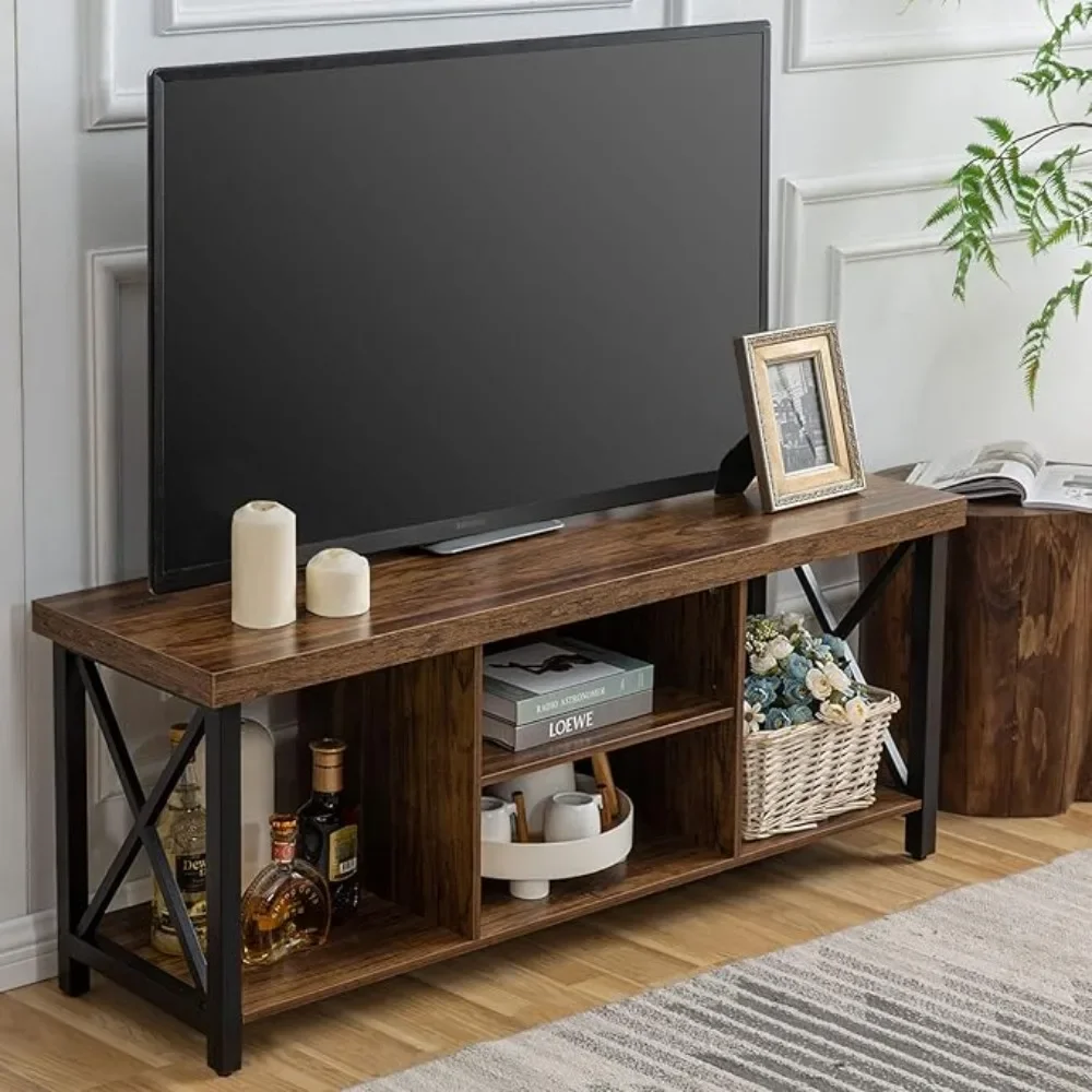 TV Stand for TV up to 55 Inches, TV Cabinet with Open Storage