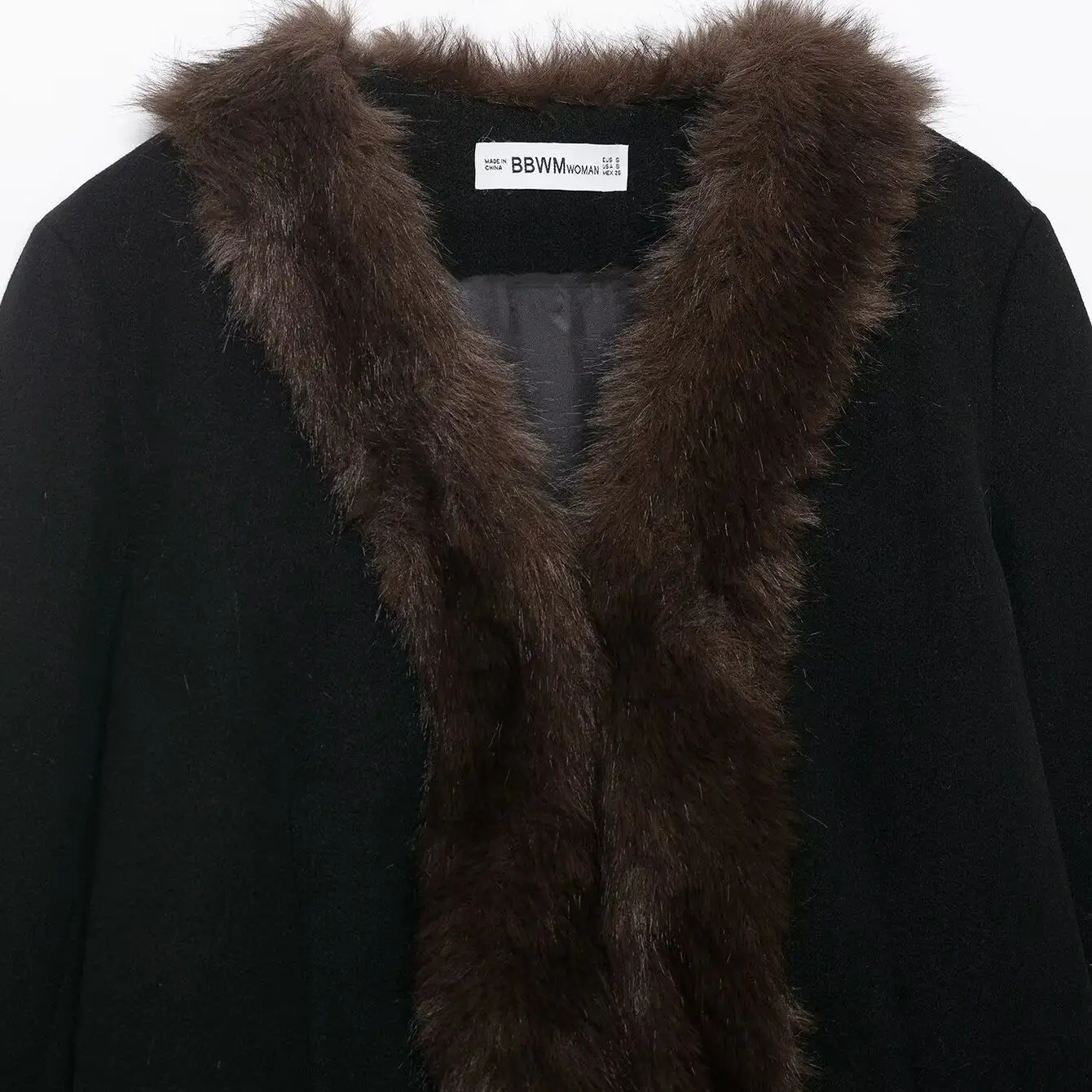 Faionable Cuello de piel Patchwork Abrigo de cuero que se pega en la cintura Nuevo diseño de ropa de mujer de otoño Sensation JNLEAOG ort Exterior...