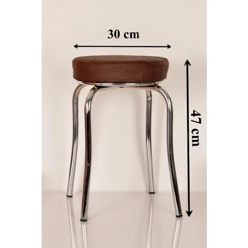 Indomitable Masacılık 3 Pcs Brown Kitchen Stool Metal Stool Profile Stool Stackable