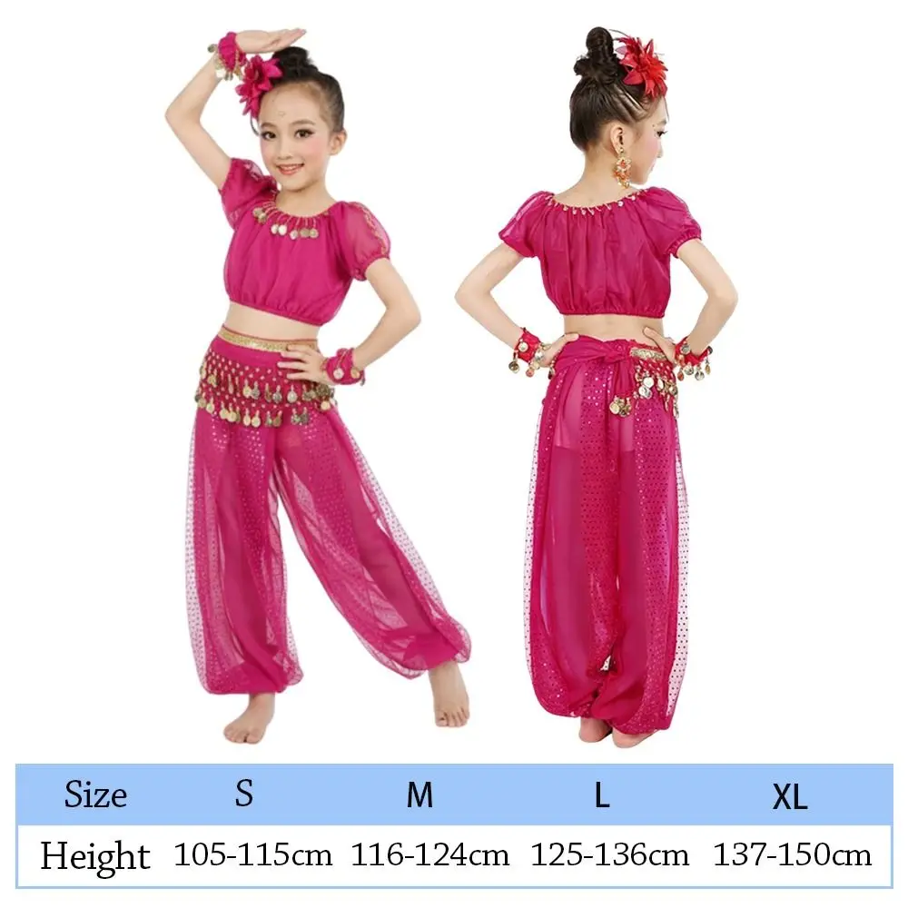2Pcs/Set Fashion Sequins Belly Dance Costumes Professional Beautiful Dance Top Pants Elegant Cha Cha Stage Costume Show Costumes