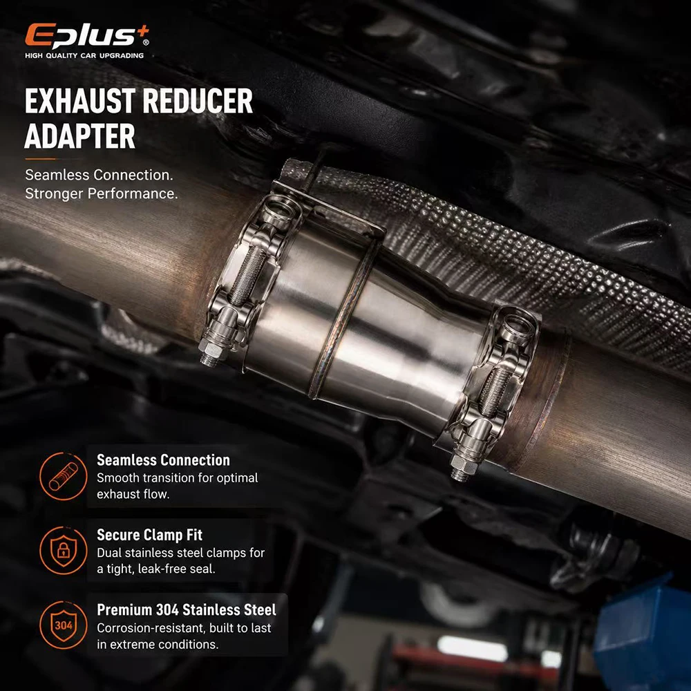 57-77mm ID Universal-Edelstahlrohradapter, gerader Reduzierverbinder für Auto- und Motorrad-Auspuffrohre, schweißfrei – Detail 6