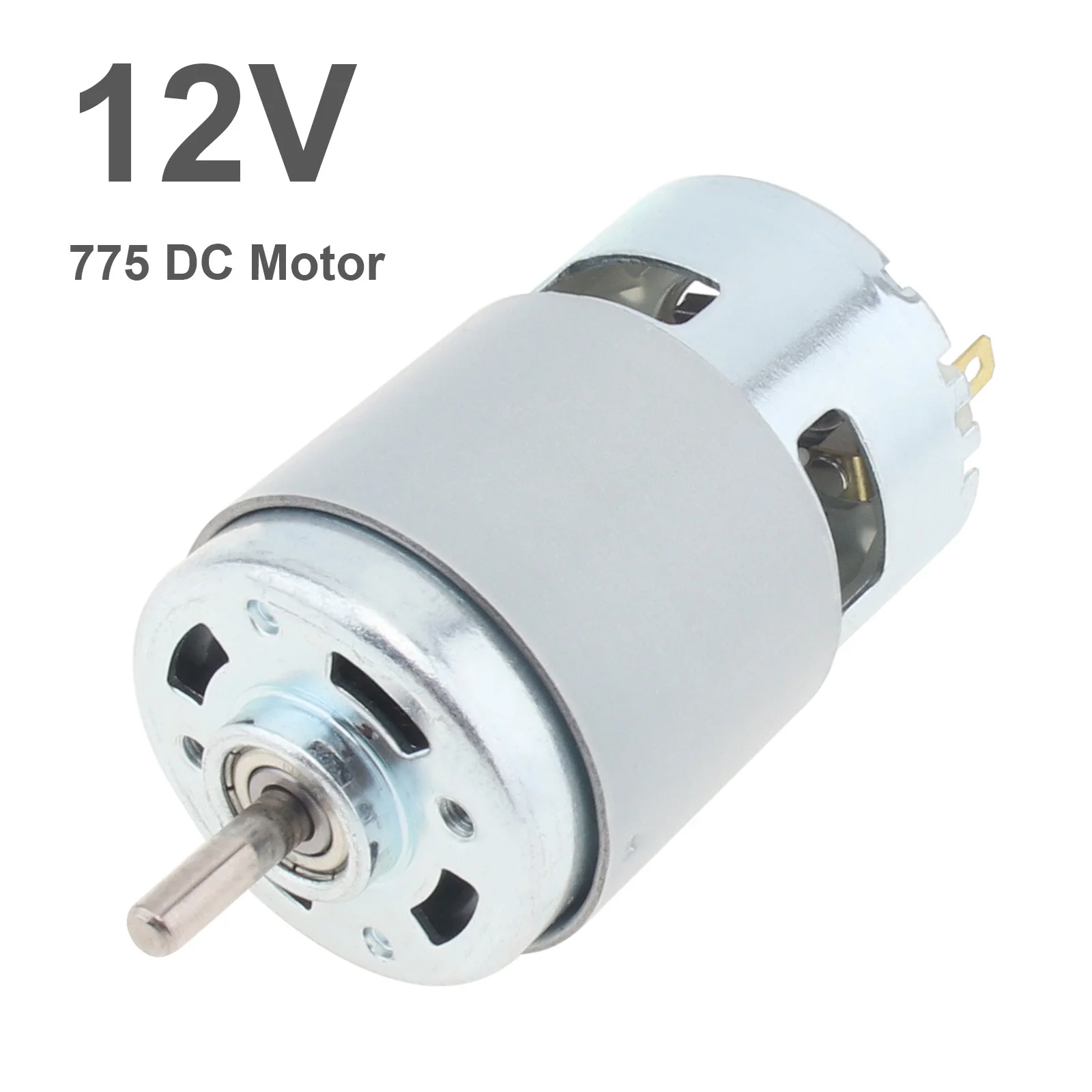 

775 DC Motor 12V 3000-6000RPM High Speed Large Torque Motor for DIY Toy / Drill / Micro Machine with Ball Bearing and Fan Blades