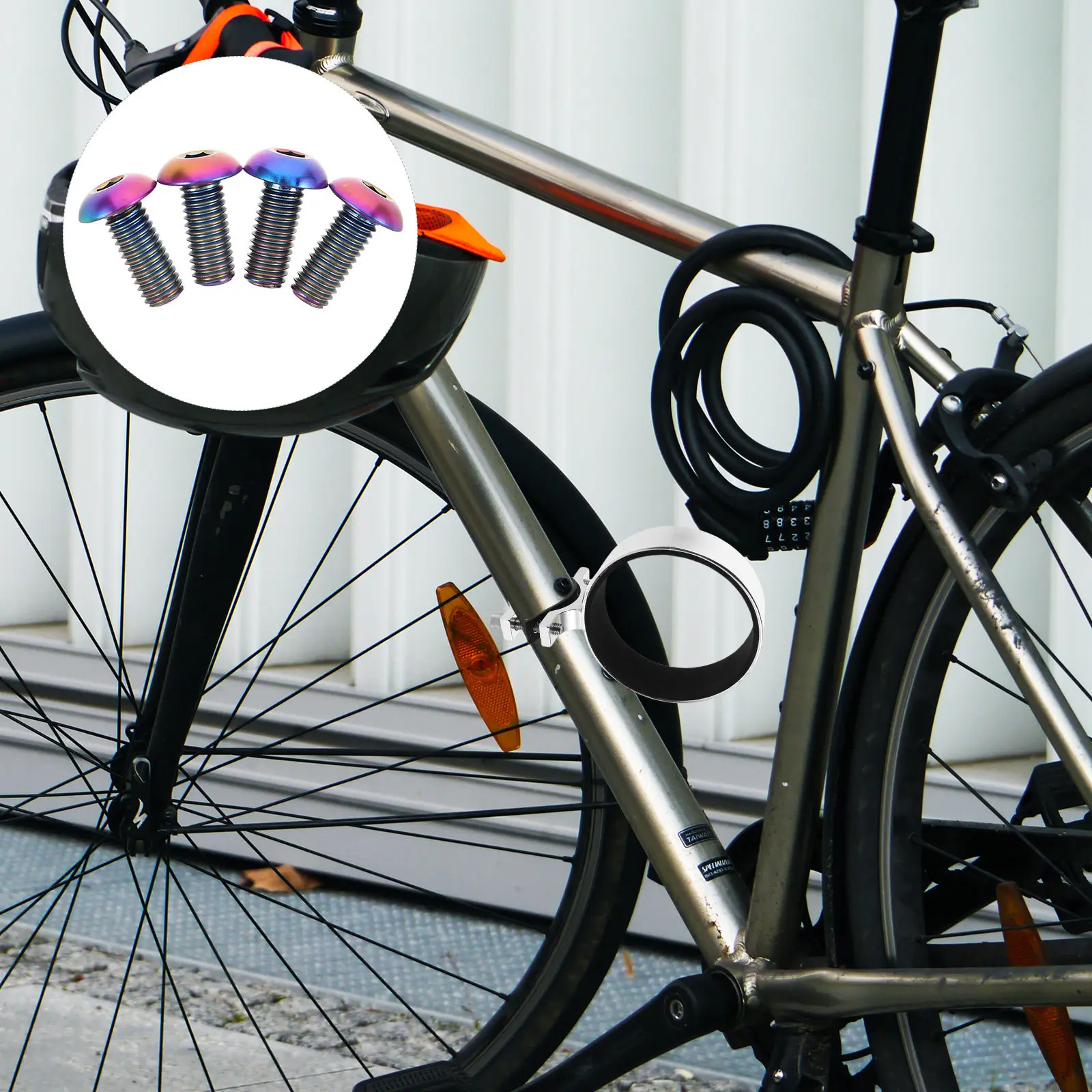 

4 шт. титановые болты M5 для крепления бутылки на велосипед, устойчивые к коррозии, с внутренним шестигранником, замена для держателя бутылки на велосипеде