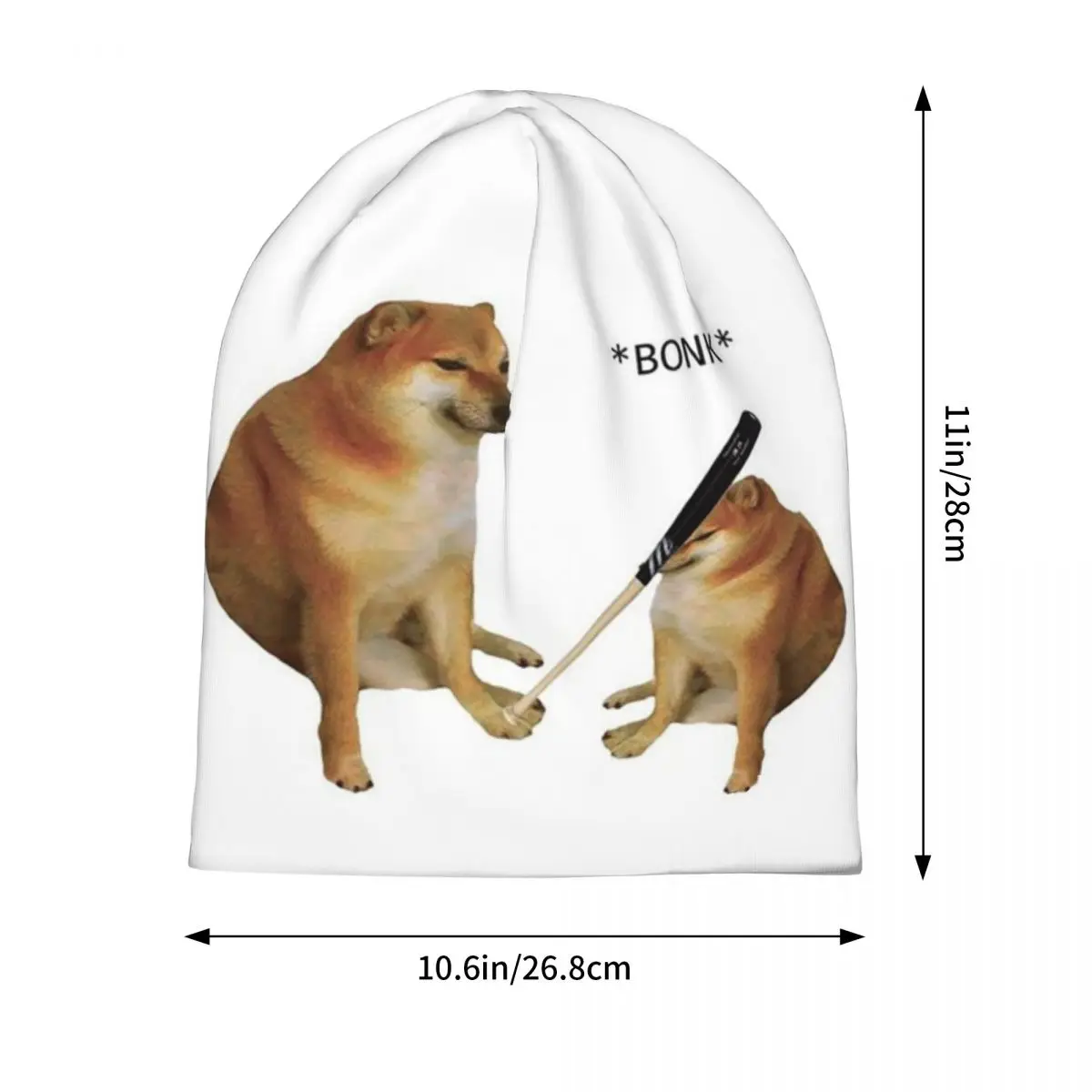 Cheems Funny Shiba Inu Meme Unisex Adult Beanies Caps Knitted Bonnet Hat Warm Fashion Autumn Winter Outdoor Skullies Hats