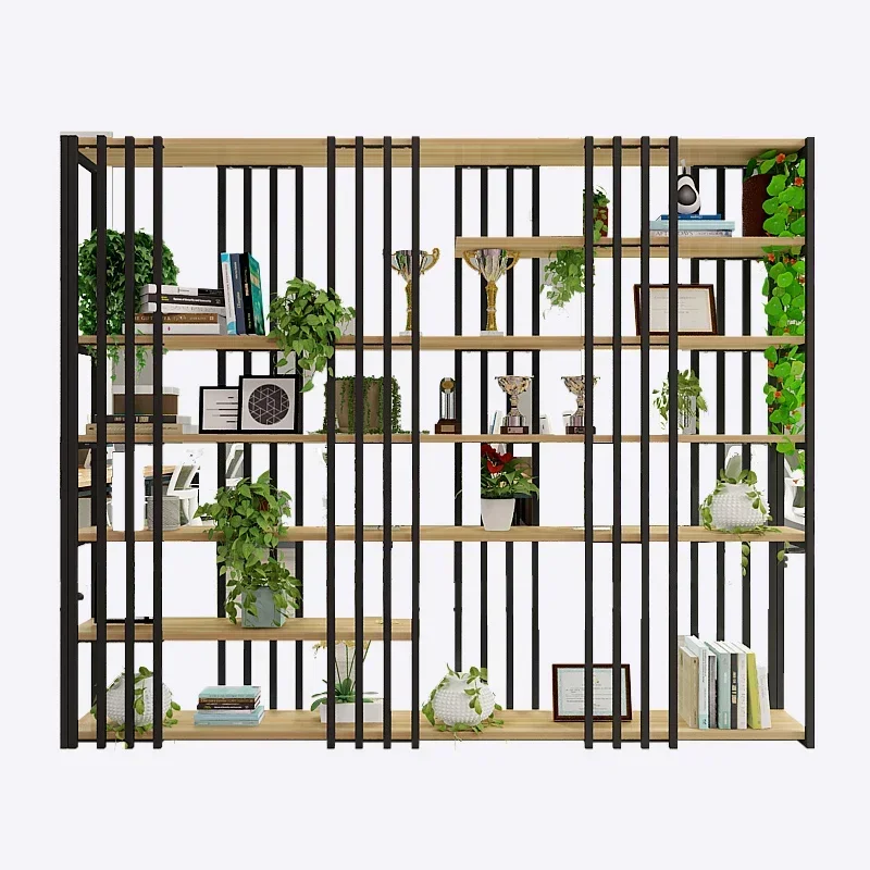 Industrial Iron Flower Stand Living Room Office Dining American Loft Style Wrought Partition Entrance