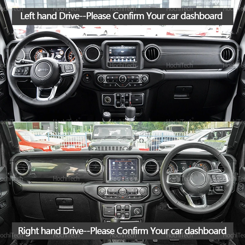 For Jeep Wrangler JL 2018 2019 2020 2021 2022 2023 2024 Dashboard Cover Sun Shade Pad Instrument Panel Carpets Accessories
