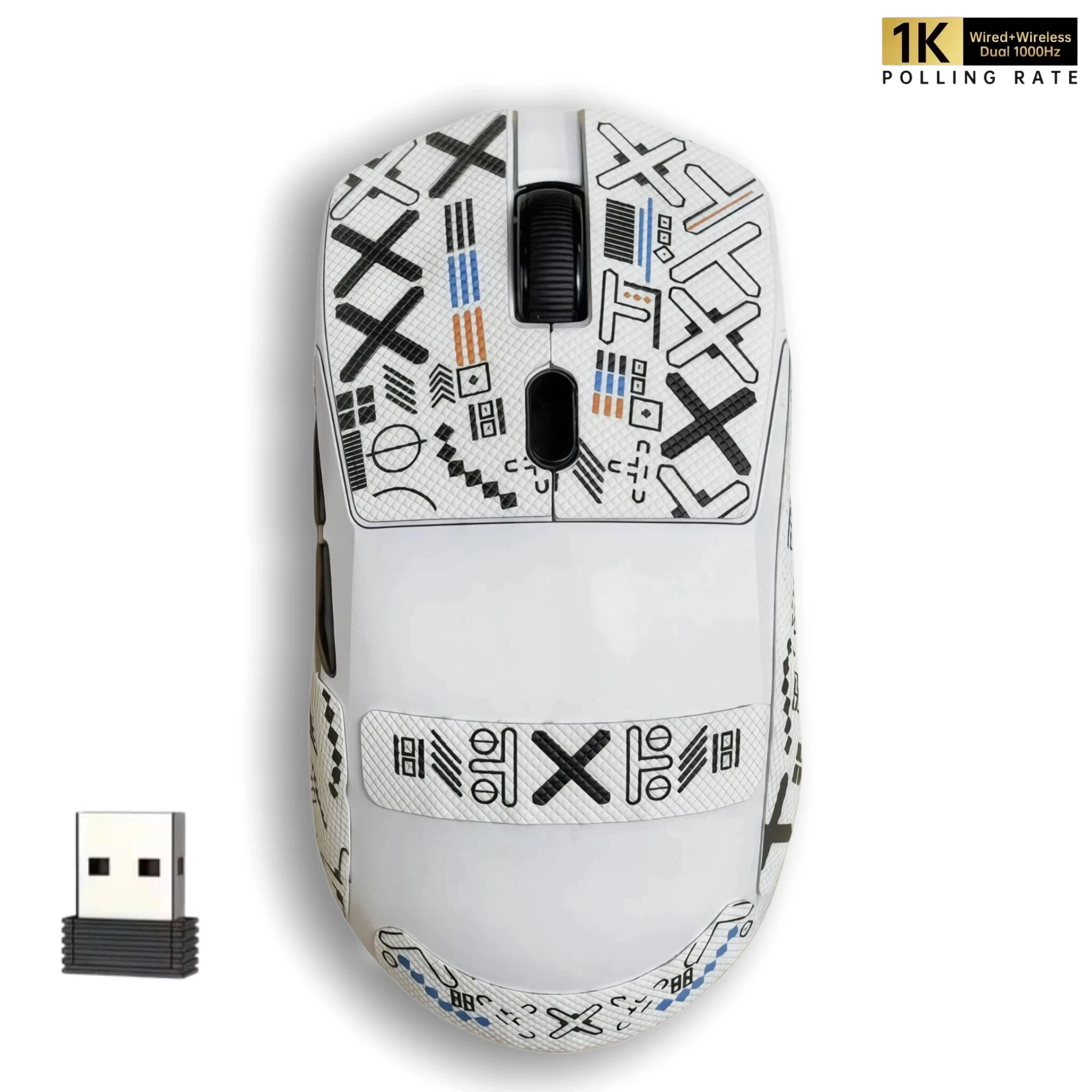 

2026 New Wireless Gaming Mouse 500mAh, TYPEC Rechargeable Mouse with 1000Hz Polling Rate, Compatible with Laptops and Desktops