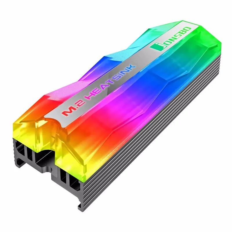 JONSBOM.2-2 M.2-4/nvme HDD 2280 المبرد SSD سترة/ARGB المبرد مع بطانة حماية من السيليكون ملحقات الكمبيوتر