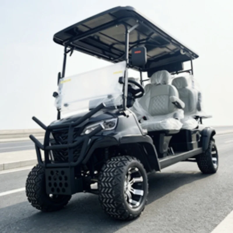 Direktverkauf ab Werk: 6-Sitzer Golfwagen, tragbar, 5KW Elektro-Golfwagen mit Armlehnen, Gangschaltung und Soundbar