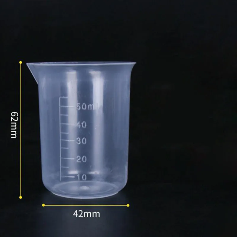 1 Set (1PC 50ML/1PC 5ML) Transparent Plastic Measuring Cup Laboratory Scale Dropper Container Instrument Liquid Equipment