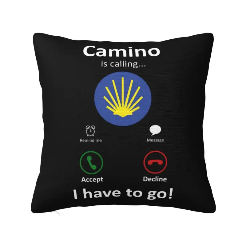Nordic Style Buen Camino De Santiago Cushion Covers 50x50cm Soft Throw Pillow Case for Car Square Pillowcase Bedroom Decoration