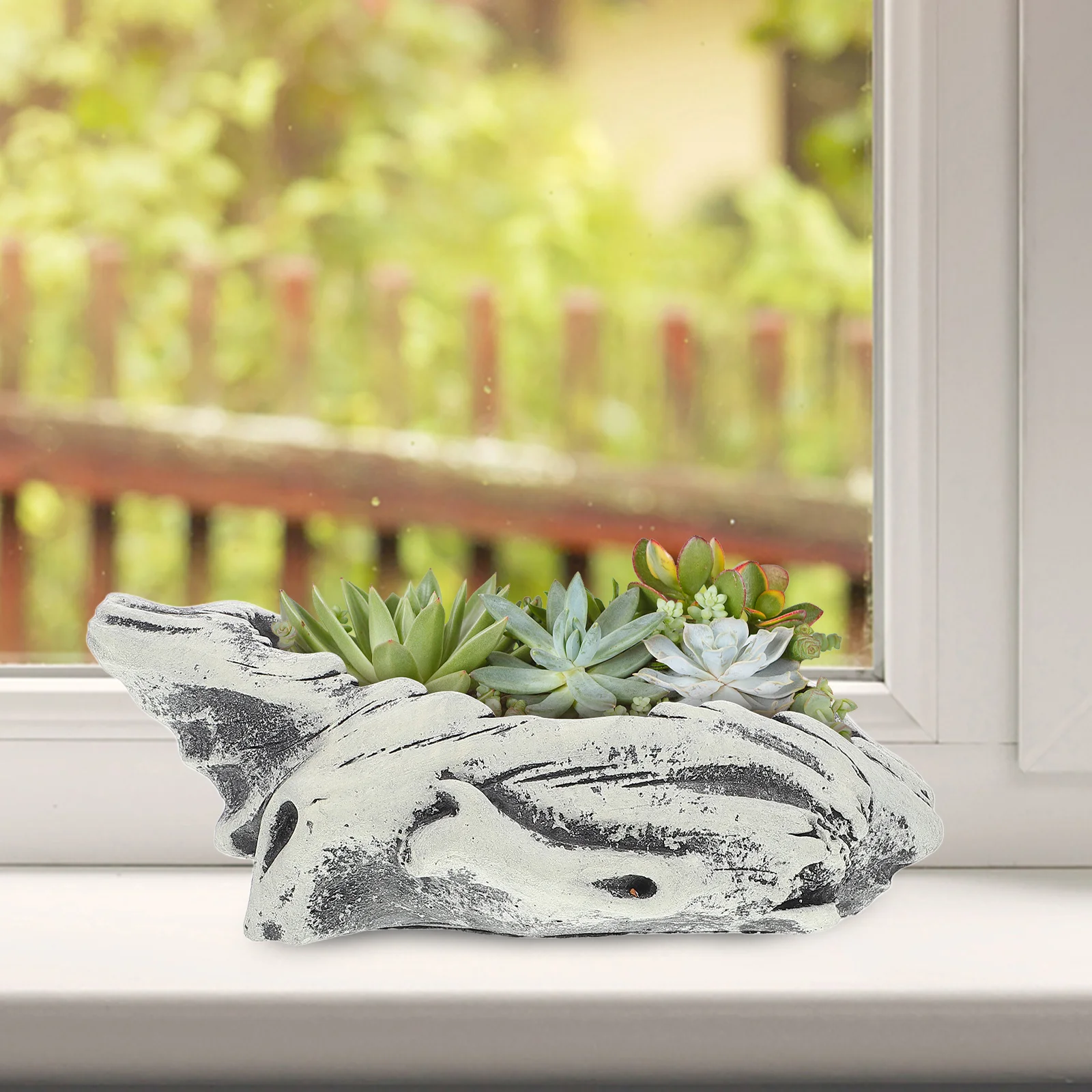 

Creative Cement Succulent Flowerpot Unique Handmade Planter Drainage Hole Fine Craftsmanship Table Centerpiece Indoor Decor Bowl