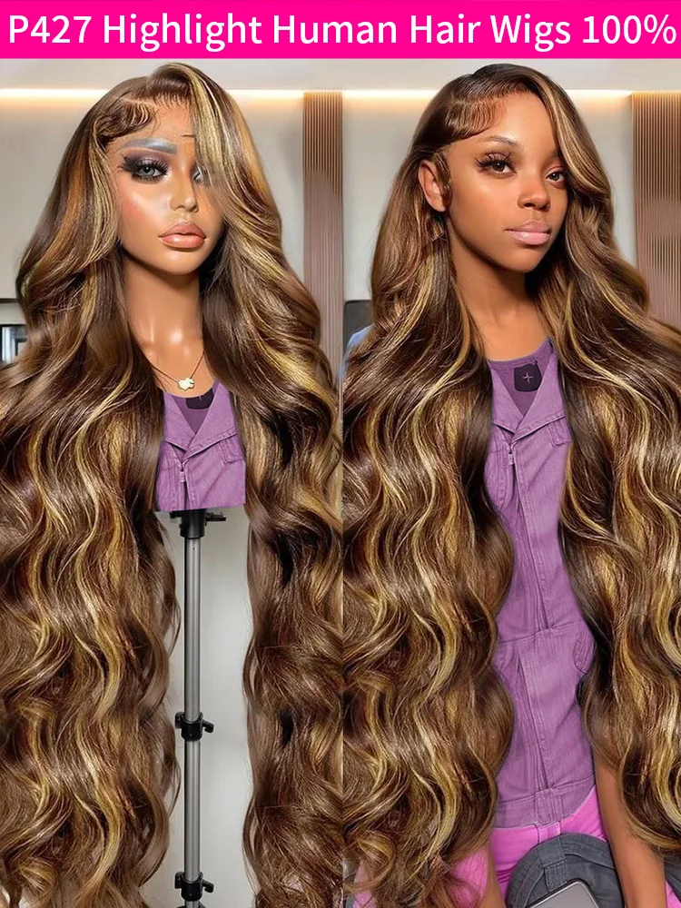 

Highlight Wig Human Hair 13X6 Hd Lace Frontal Wigs Body Wave Human Hair Wigs 360 Full Lace Wig Deep Wave Lace Front Wigs 30 Inch
