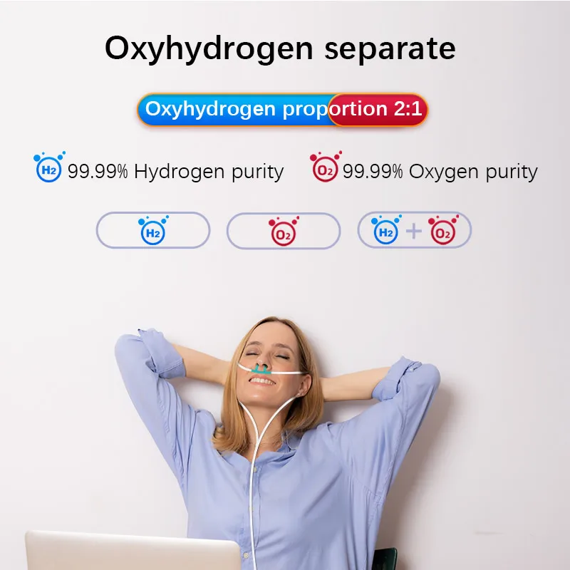 Portable 1500ml/min Hydrogen Inhalation Machine Newest Hydrogen Generator for Breathing Inhalation