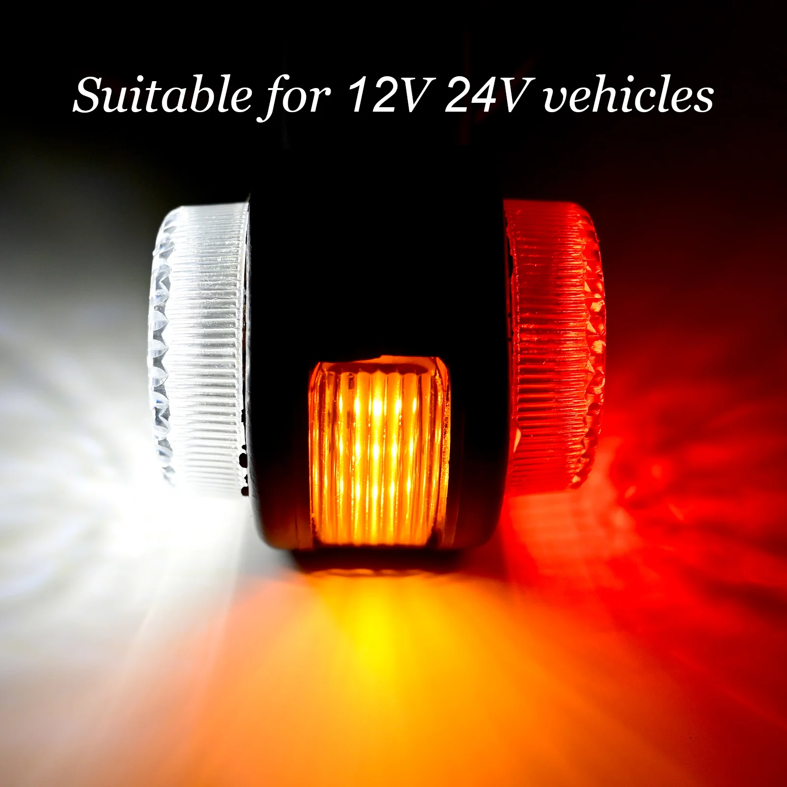 LED Trailer Lights Red White Amber Position Signal Brake Light Outline Side Marker Indicator 12V 24V Universal Truck Accessories
