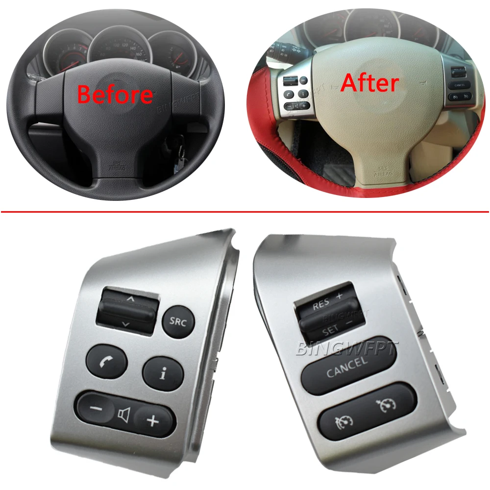 With Backlight Car Styling Buttons FOR Nissan LIVINA & FOR Nissan TIIDA & For SYLPHY Original Steering Wheel Control Buttons