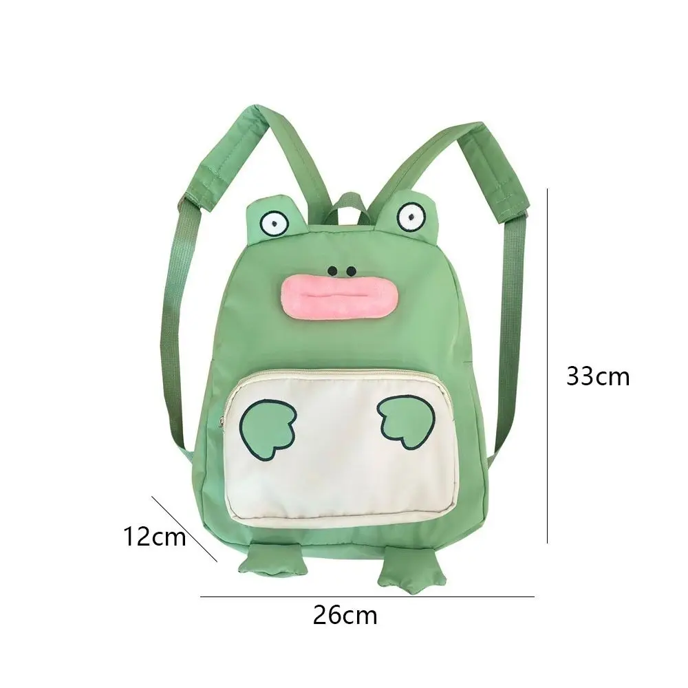 Funny Polyester Little Frog Backpack Storage Large Capacity Doll Schoolbag Cartoon Backpacks