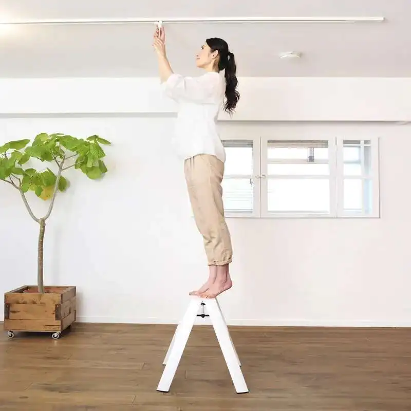 

Folding Aluminium Ladders Scaffolding Stool Foldable House Ladder Portable 3 Step Stairs Climbing Multifunction Home Furniture