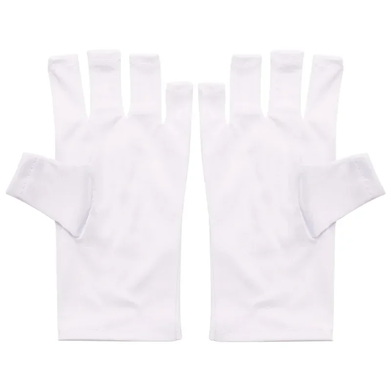 Guantes anti-uv para uñas, guantes de protección de Gel UV, herramientas de manicura sin dedos, secador de uñas con lámpara, guantes de mano con radiación, nuevo, 1 par