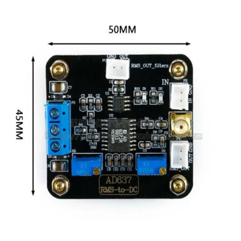 AD637 Peak Voltage Detection Module RMS Detector AC Signal Data Acquisition Module for Electronic Components