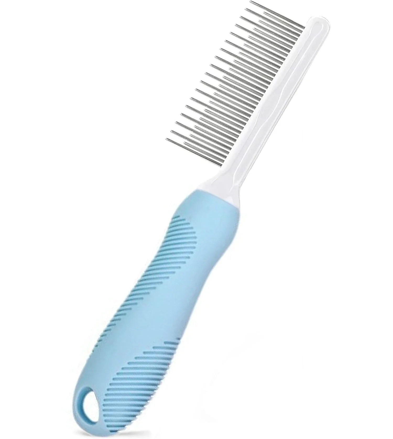 Poodle Detangling Pet Comb with Long & Short Stainless Steel Teeth for Removing Matted Fur, Knots & Tangles for Dog Cat Grooming