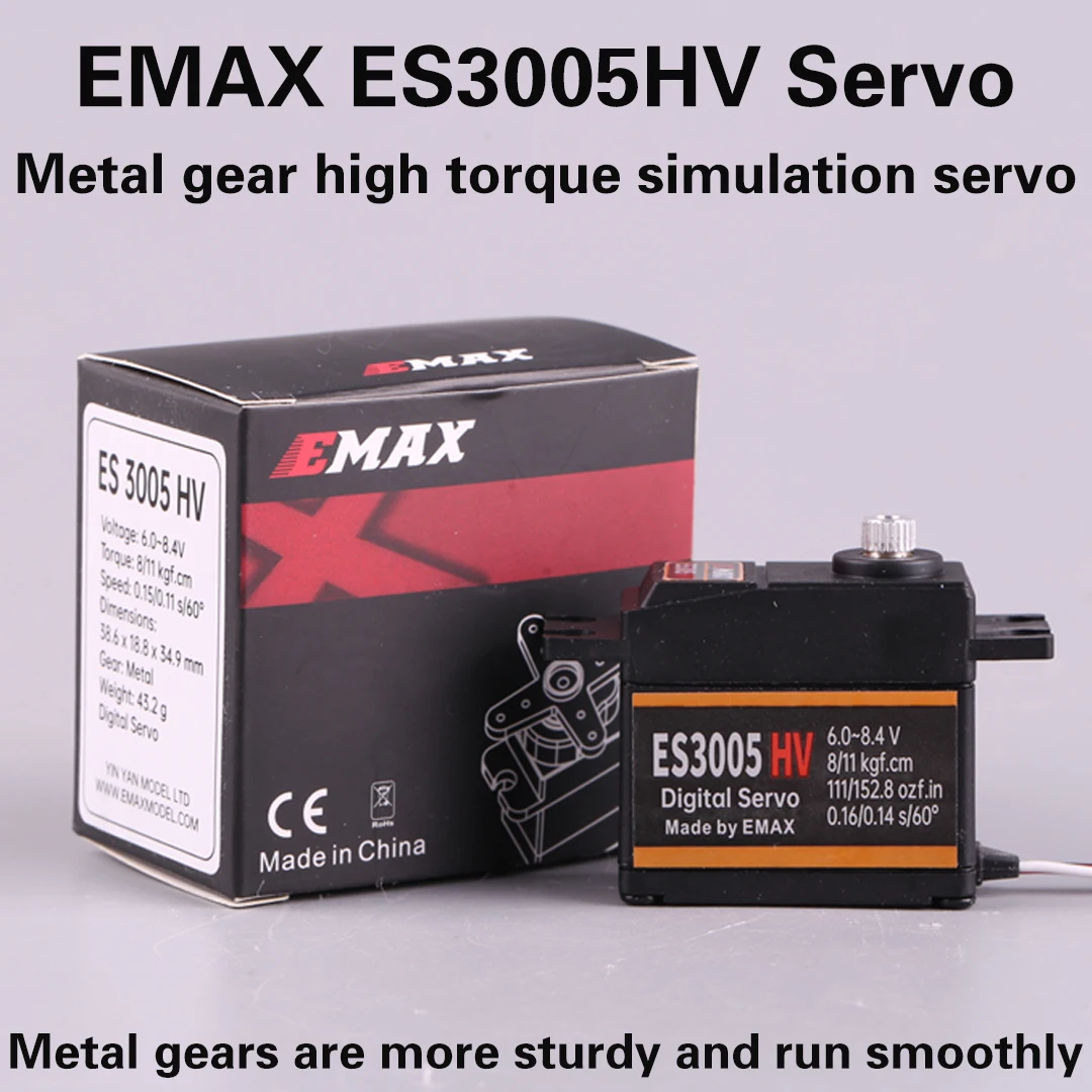 EMAX ES3005 HV ES3005HV All-Purpose High Voltage Metal Gear Digital Servo 43g For RC fixed wing 450 550 Helicopter Parts