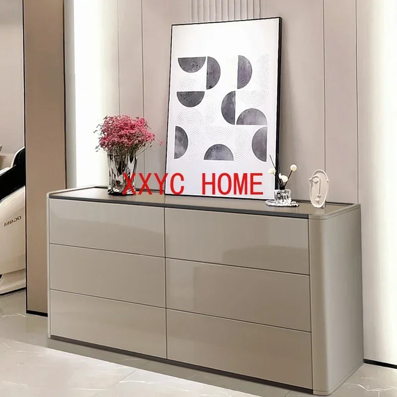 

Post-Modern Light Luxury Living Room Entrance Entrance Cabinet Sideboard Cabinet High-End Wall Italian Simple Bedroom