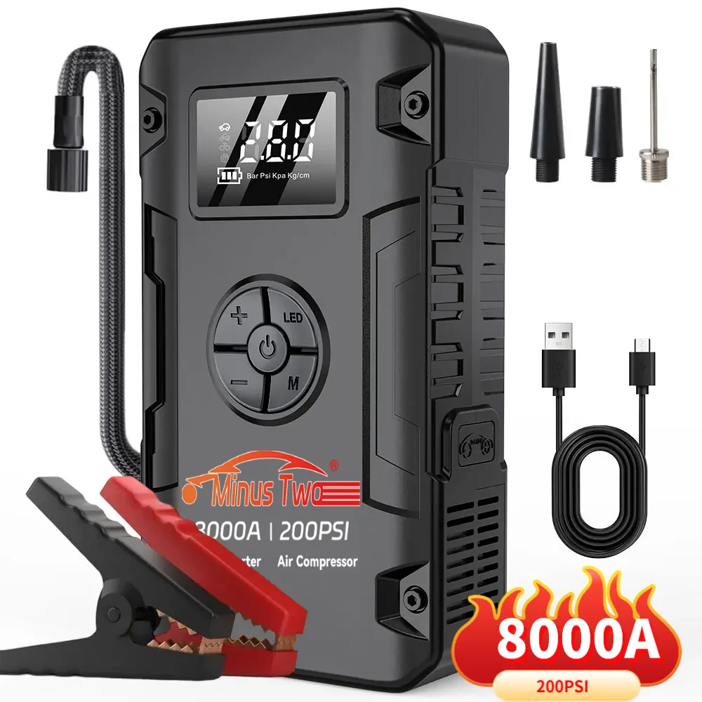 Wireless Peak Car Jump Starter, Portable Emergency Booster & Car Power Supply, All-in-One Backup Power for Vehicle SUV Truck
