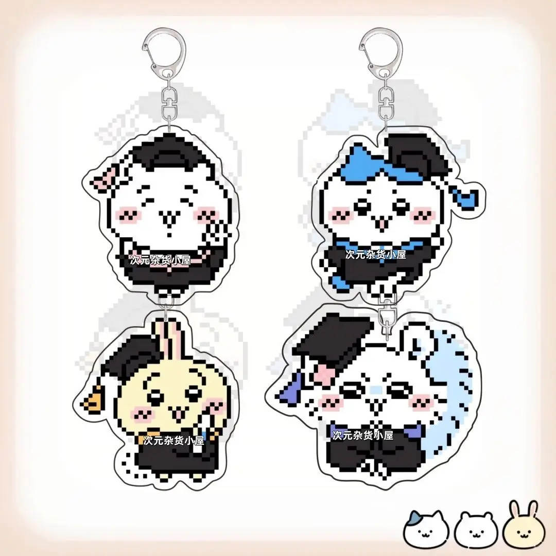 

chiikawa usagi hachiware momonga Graduation season acrylic keychain bachelor's suit school bag pendant graduation gift