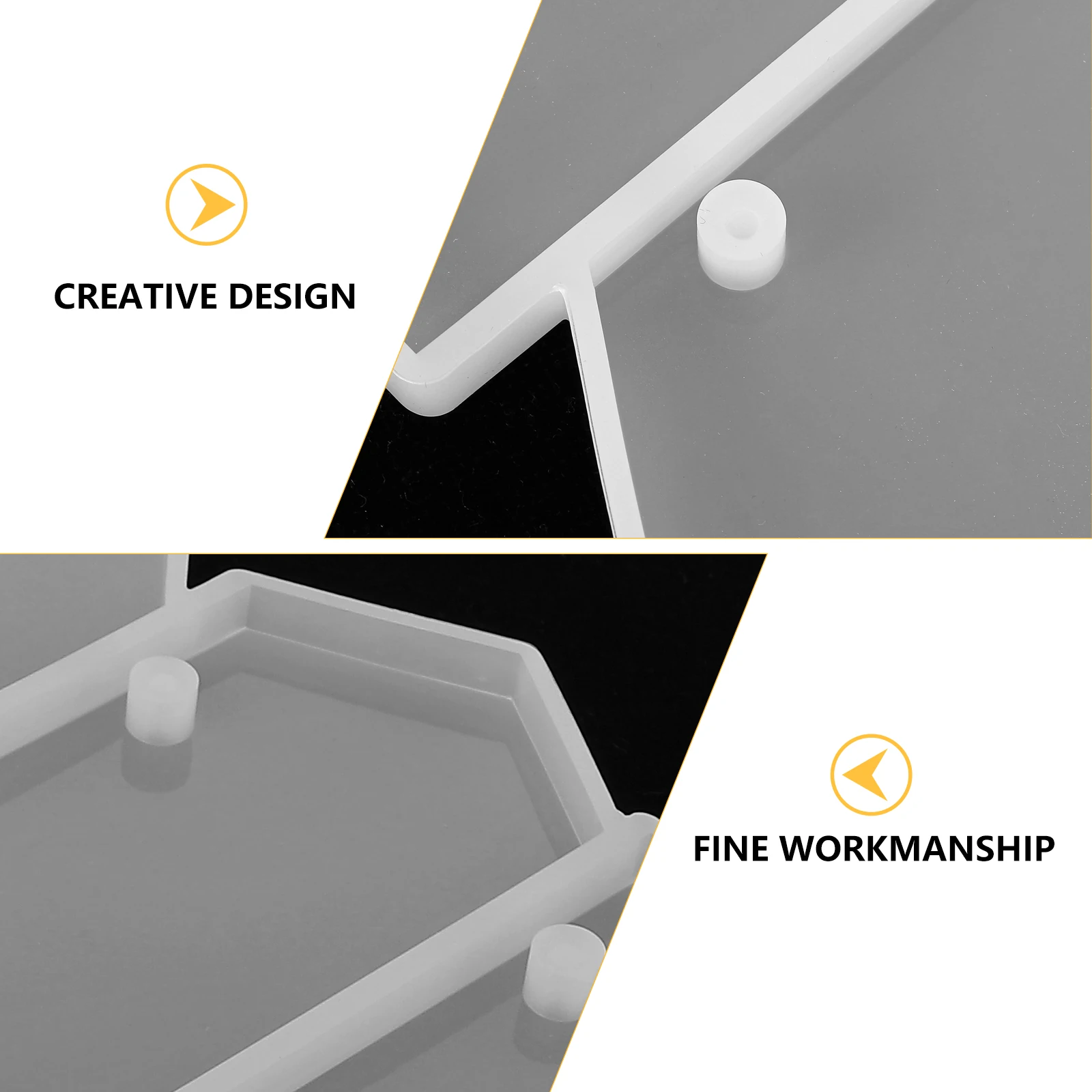 

Door Plate Mold Shiny DIY Craft Silicone Tool Epoxy Resin Smooth Flat Sign Making Pendant For Home Decor Gift